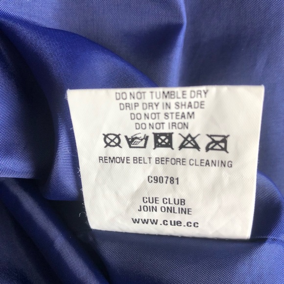 🌿 CUE 🌿 women’s navy blue sleeveless fit and flare dress size 12 - Picture 8 of 8